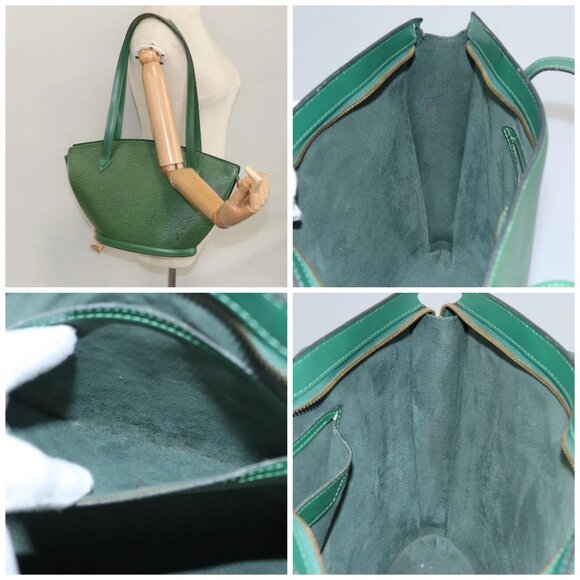 LOUIS VUITTON Epi Saint Jacques Poignees Long Bag Green - Picture 15 of 15